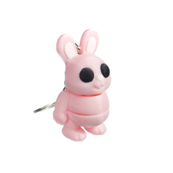 Zając różowy - brelok do kluczy